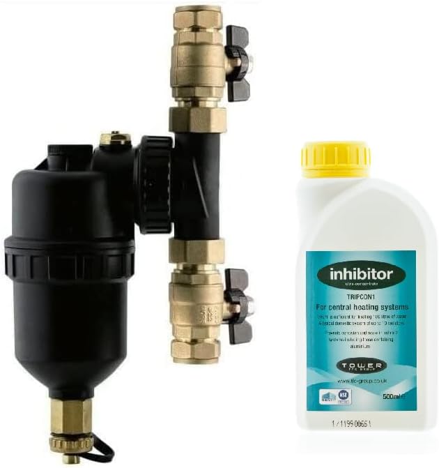 Teams Magnetic Boiler Filter 22mm Inline Central Heating + Inhibitor