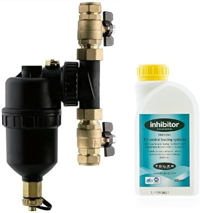 Teams Magnetic Boiler Filter 22mm Inline Central Heating + Inhibitor