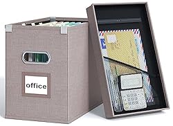 Huolewa File Organizer Box with Mesh