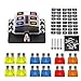 VETOMILE 6-way Fuse Box Blade Fuse Block Holder Screw Nut Terminal 5A 10A 15A 20A Free Fuses LED Indicator Waterpoof Cover for Automotive Car Marine Boat