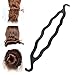 Zodaca Fashion Girls Hair Twist Styling Holder Clip Stick Bun Braid Maker Tool, Black