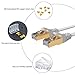 CAT 7 Ethernet Cable 10ft White 2 Pack,CAT 7 LAN Network Cable 600 MHz Speed Gigabit Patch Cord SSTP RJ45 Gold Plated Lead Connector for Switch/Router/Modem/Pat 3m