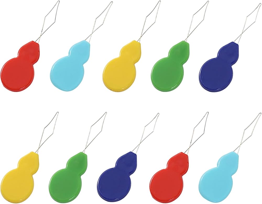 jeufun 10 Pcs Needle Threaders Brass Gourd Shape for Hand Sewing Random Colors