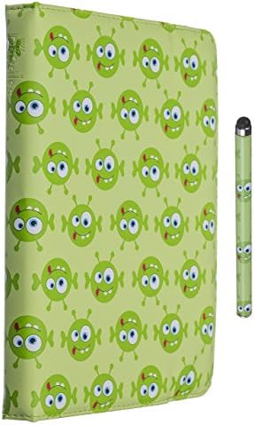 My Doodles Fun Novelty Universal Protective Folio Case With Screen Protector And Stylus Pen For 6-8-Inch Tablet - Alien