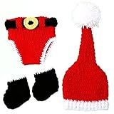 Foxnovo Infant Newborn Baby Photograph PropsHandmade Crochet Beanie Hat Clothes