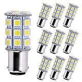 YITAMOTOR 10 X BA15D 5050 27SMD LED Marine Boat RV Xenon White Light Bulb 1004 1142 1076 1130 1176