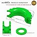 AUTMATCH D Ring Shackle Isolators Washers Kit - 2 Rubber Shackle Isolators with 8 Washers, Fits 3/4 Shackles Protect and Prevents Rattling, Shackle Cover Green