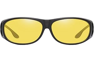 Tvindkirdod Macular Degeneration Glasses for Men/Women, for Macular Degeneration, Glaucoma, Cataracts and Retinitis Pigmentosa, glasses for macular degeneration, Yellow Lenses, Large Size
