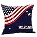 Set of 4 Patriotic American Flag July 4th Inspired Throw Pillow Covers,Stars and Stripes Vintage USA Flag Cotton Linen Pillow Cases Cushion Covers Square 18X18 Inch (Style 4)