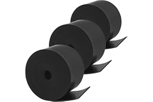 CYEAH 3 Rolls Rubber Sheet, 1/16" Thick X 2" Wide X 10'Long Solid Rubber Strips Roll PadInsulation, Rubber Rolls for Gaskets 