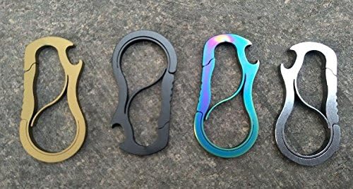Titanium EDC Lightweight Hanging Buckle KeyChain KeyRing (silver)