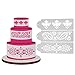 Whitelotous Plastic Cake Cookie Fondant Side Baking Stencil Wedding Decor Mold Tool (Type A)