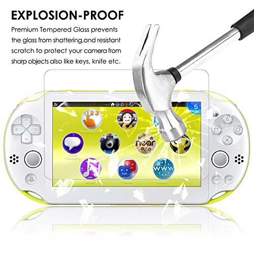 SNNC PlayStation Vita 2000 Screen Protector Anti-Scratch Tempered Glass Film Shield Games Console Joy Con Accessories Case For PSV2000
