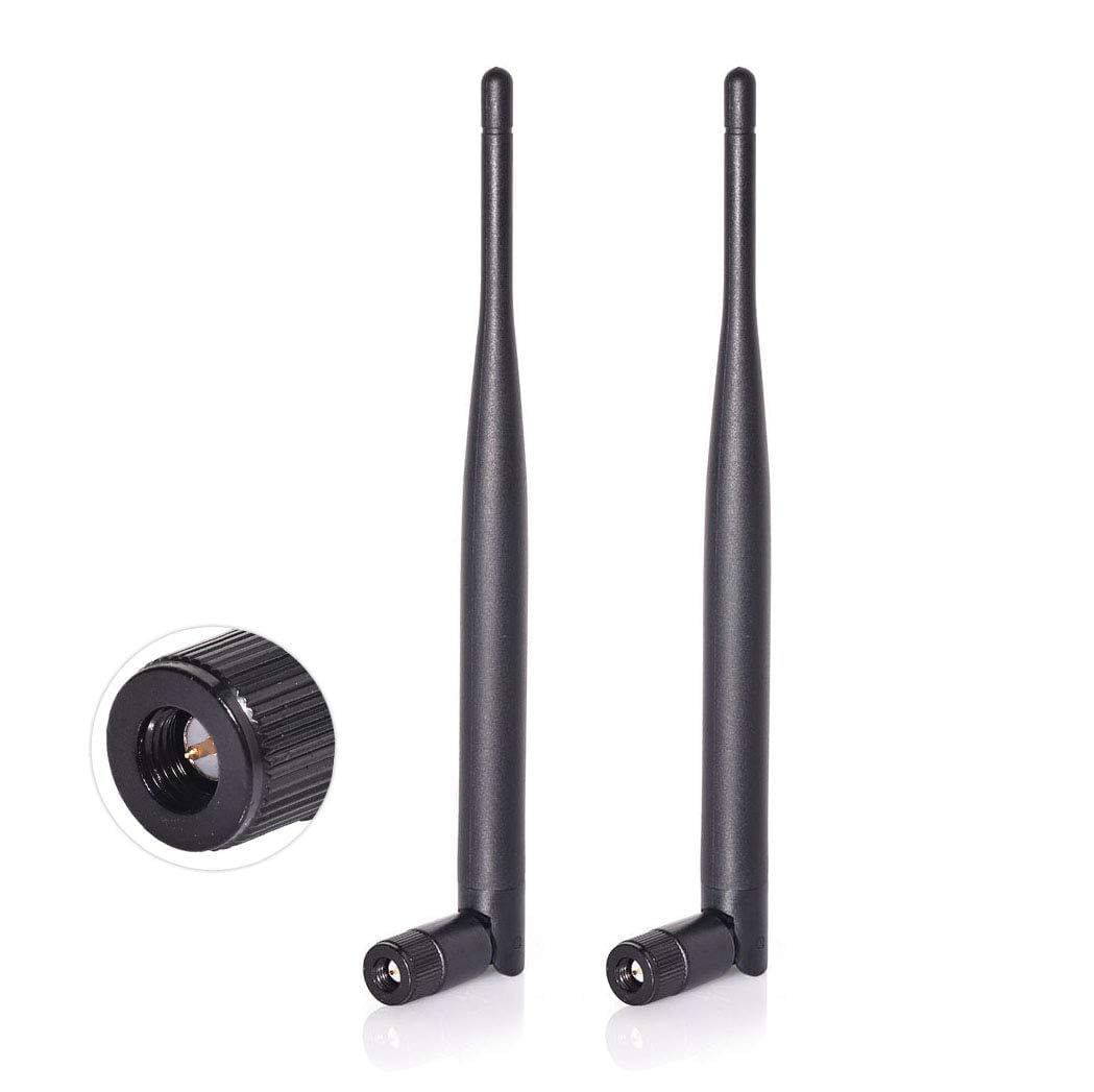 Bingfu Dual Band WiFi Antenna SMA Male 2.4GHz 5.8GHz 6dBi WiFi Aerial for Wireless Vedio Surveillance Recorder Vehicle Truck RV Van Trailer Rear View Reversing Monitor