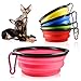 SENHAI Collapsible Travel Bowls for Dogs Cats Pets, 5 Pack Raised Bowls for Feeding Watering on Journeys Hiking Camping, Lightweight & Portable