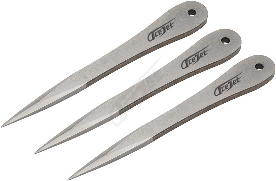 Amazon Com Acejet Throwing Knives Set Stinger By World Champion Adam Celadin Unique Thrower Knife Spring Steel Material Blade 9 5 Inch 3 Pack Sports Outdoors