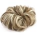 Lelinta Hair Bun Extensions Wavy Curly Messy Donut Chignons Hair Piece Wig Hairpiece Ginger Brown Mix Bleach Blonde