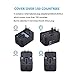 Universal Power Adapter,LAEKER Travel Adapter All in One Worldwide Adaptor Wall Charger AC Power Plug Adapter with Dual USB Charging Ports for USA EU UK AUS (Black)
