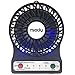 Miady 3-inch Ultra Portable Fan Rechargeable USB Personal Fan for Travel and Outdoor Activities, 3 Speeds with LED Light (Black)