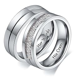 Aeici Stainless Steel Matching Rings for Couples