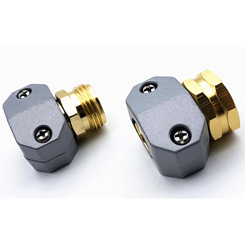 ANCLLO 2 Pack Garden Hose Repair Fittings, Zinc and Aluminum Male Hose End Water Hose Repair Connector
