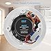 Ceiling and Wall Mount Speaker – 5.25″ 2-Way 70V Audio Stereo Sound Subwoofer Sound with Dome Tweeter, 300 Watts, In-Wall & In-Ceiling Flush Design for Home Surround System – Pyle PDIC53T (White)thumb 2