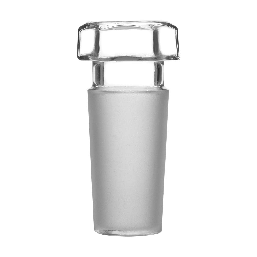 StonyLab Glass Hex Head Hollow Glass Stopper, Hexagonal Head Glass Hollow Stopper for 24/40 Outer Joint Glass with Closed Bottom, 1 Pack