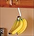 Gadjit Banana Hook-Under Cabinet Hanger Ripens Bananas with Less Bruises -Space Saving,Clutter-Free Countertops,Folds Up Neatly Out-of-Sight When Not in Use-Self-Adhesive+Pre-drilled Screw Holes White