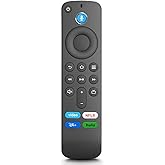 Voice Remote Replacement for Fire TV Stick, Cube &amp; Amazon Fire TVs | One-Touch Access to Your Favorites &ndash; Voice Remote with NFLX, Dis+, Hulu &amp; Video Shortcut Keys for Fire TV Stick/Cube