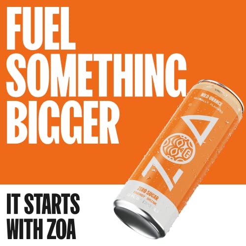 ZOA Zero Sugar Energy Drinks Healthy Energy Formula With Vitamins, Electrolytes, Antioxidants