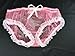 Haian PVC Cami Briefs Lace Panties Ladies Briefs (X-Large, Pink)
