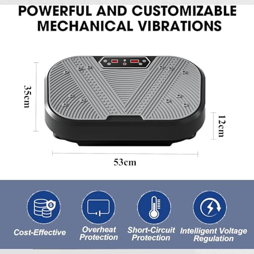 LBOYLOVE® Vibration Plate Exercise Machine, Whole Body Workout Vibration Plate for Weight Loss and Lymphatic Drainage, 120 Adjustable Speeds & 10 Sports Modes, Max Weight 175KG