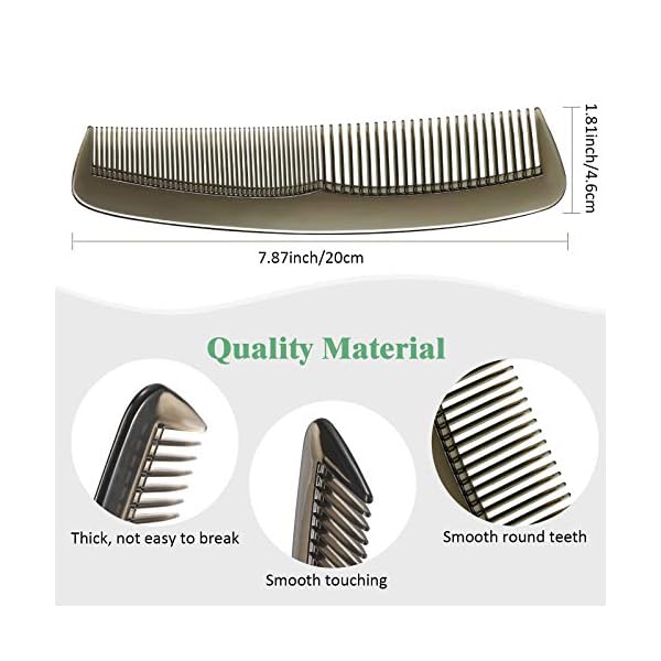 Hair-Comb-Cutting-Comb-Hairdressing-Comb-Fine-Tooth-Hair-Comb-Plastic-Barber-Comb-with-Standard-and-Fine-Tooth-Styling-Combs-for-Men-Women-Home-Salon-Hair-Styling-Grooming Fine Tooth Comb Hairdressing Hair Comb Beard Fine Comb Cutting Comb Facial Hair Comb Plastic Barber Comb with Standard…