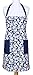 Yourtablecloth Kitchen Gift Set-1 Kitchen Apron, An Oven Mitt & A Pot Holder-2 Kitchen Dish Towels or Tea Towels-Ideal Cooking Gifts or Gift Ideas for Chefs-Suitable for Men & Women-Nautical Blue