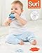 Mayapple Baby | Suri the Octopus & Friends Baby Teethers | 3-Stage Teething Toys, Silicone | Blueberry Color Set - 3 Teethers | Award-winning, Patented