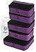bago 8 Pcs Packing Cubes for Suitcases - 5 Travel Cubes with 3 ZipLock Bags - Luggage Organizer Bags to Get Maximum Storage, Save Time & Effort to Pack - Happy Traveling (Purple)