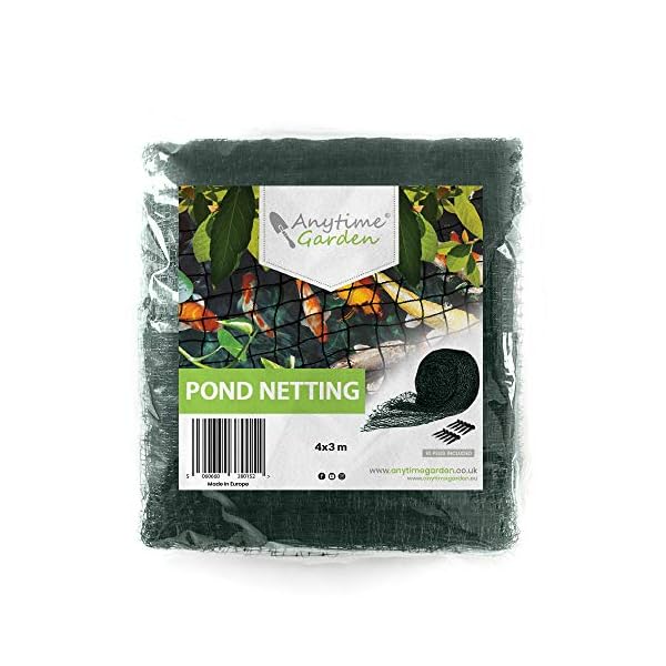 Anytime-Garden-4M-x-3M-POND-NET-COVER-Easy-Setup-Pool-and-Fishpond-Nylon-Netting-Protects-Fish-Ponds-and-Koi-from-Birds-and-Leaves-Durable-See-Through-Safety-Covers-Made-in-Europe Anytime Garden 4M x 3M POND NET COVER - Easy Setup Pool and Fishpond Nylon Netting Protects Fish, Ponds and Koi from…