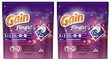 Gain Flings 3 in 1 Laundry Detergent - Moonlit Breeze - 14 Pacs Per Package - Pack of 2 (28 Pacs Total)