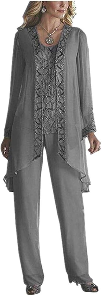 formal chiffon pant suits