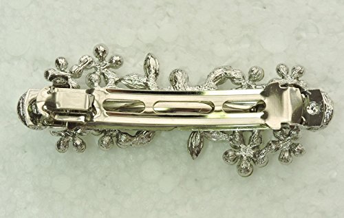 Faship Gorgeous Clear Crystal Floral Hair Barrette