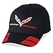 Corvette Logo Flag w/Stripe Hat/Cap - Black : C7 Grand Sport