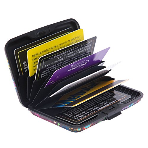 Elfish Mini RFID Aluminum Wallet Credit Cards Holder Metal ID Case for Men Women (Color 18)