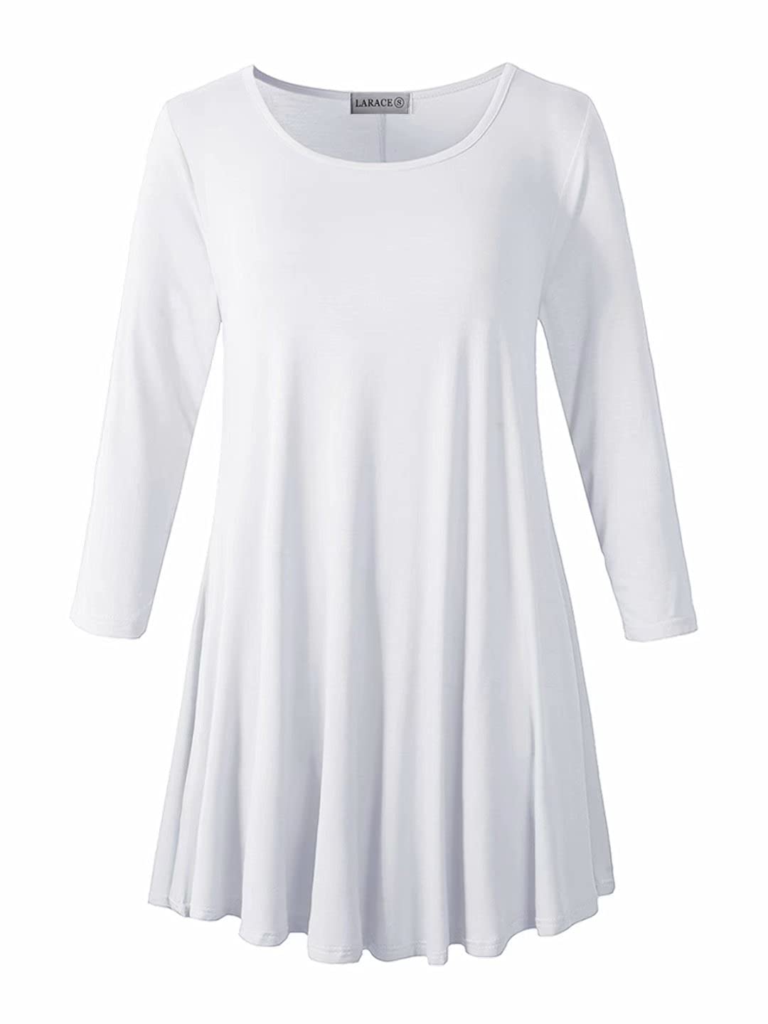 LARACE 3/4 Sleeve Shirts for Women Plus Size Tunic