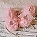 FlyingP Mary Jane Shoes Baby Infant Soft Sole Princess Lace Trim Socks for 3-6 Months Baby Girls