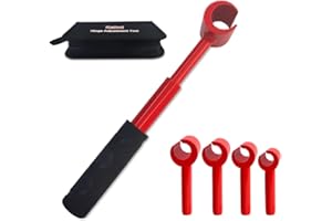 Reivd Upgrade Door Hinge Adjustment Tool Kit, 4 in 1 Gradual Thin-Edge Design Heavy Duty Steel Hinge Gap Adjusting Wrench, Door Hinge Adjuster for Residential & Commercial Use