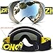 ZIONOR X7 Ski Snowboard Snow Goggles for Men Women Anti-fog UV Protection Spherical Dual Lens Design (VLT 8.59% Black Frame Silver Lens)