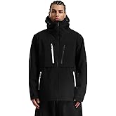 GSOU SNOW Men's Ski Jacket Waterproof Snowboard Jackets Windproof Baggy Snowboarding Coat Winter Outdoor Sports Snow Hooded