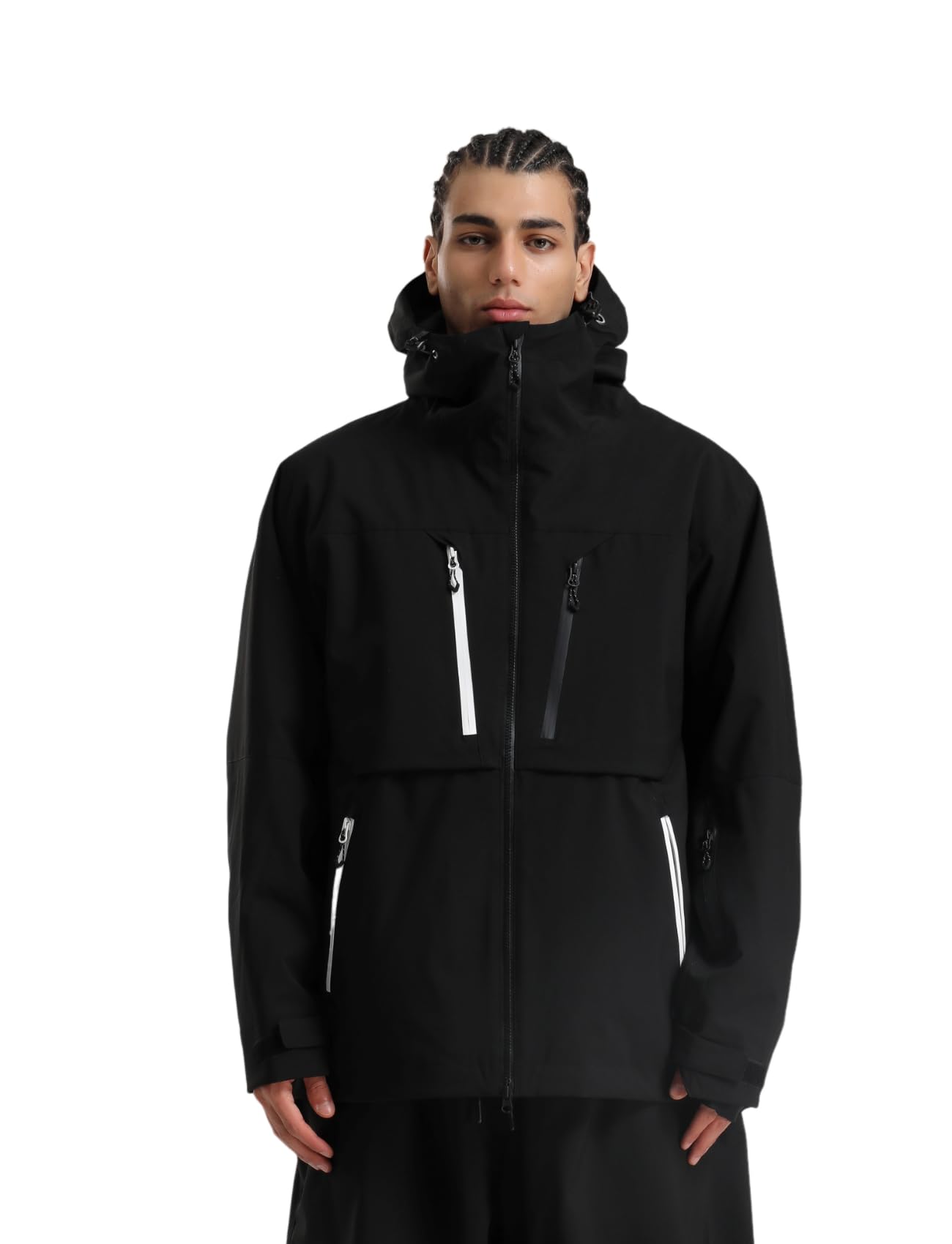 Photo 1 of GSOU SNOW Men's Ski Jacket Waterproof Snowboard Jackets Windproof Baggy Snowboarding Coat Winter Outdoor Sports Snow Hooded