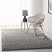SAFAVIEH California Shag Collection Accent Rug - 4' x 6', Silver, Non-Shedding & Easy Care, 2-inch Thick Ideal for High Traffic Areas in Entryway, Living Room, Bedroom (SG151-7575)