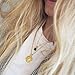 Coin Necklace 18K Gold Plated Vintage Coin Round High Polish Pendant Valentine's Day Mother's Day Special Gifts Gold Sweater Necklace for Women Girls Jewelry